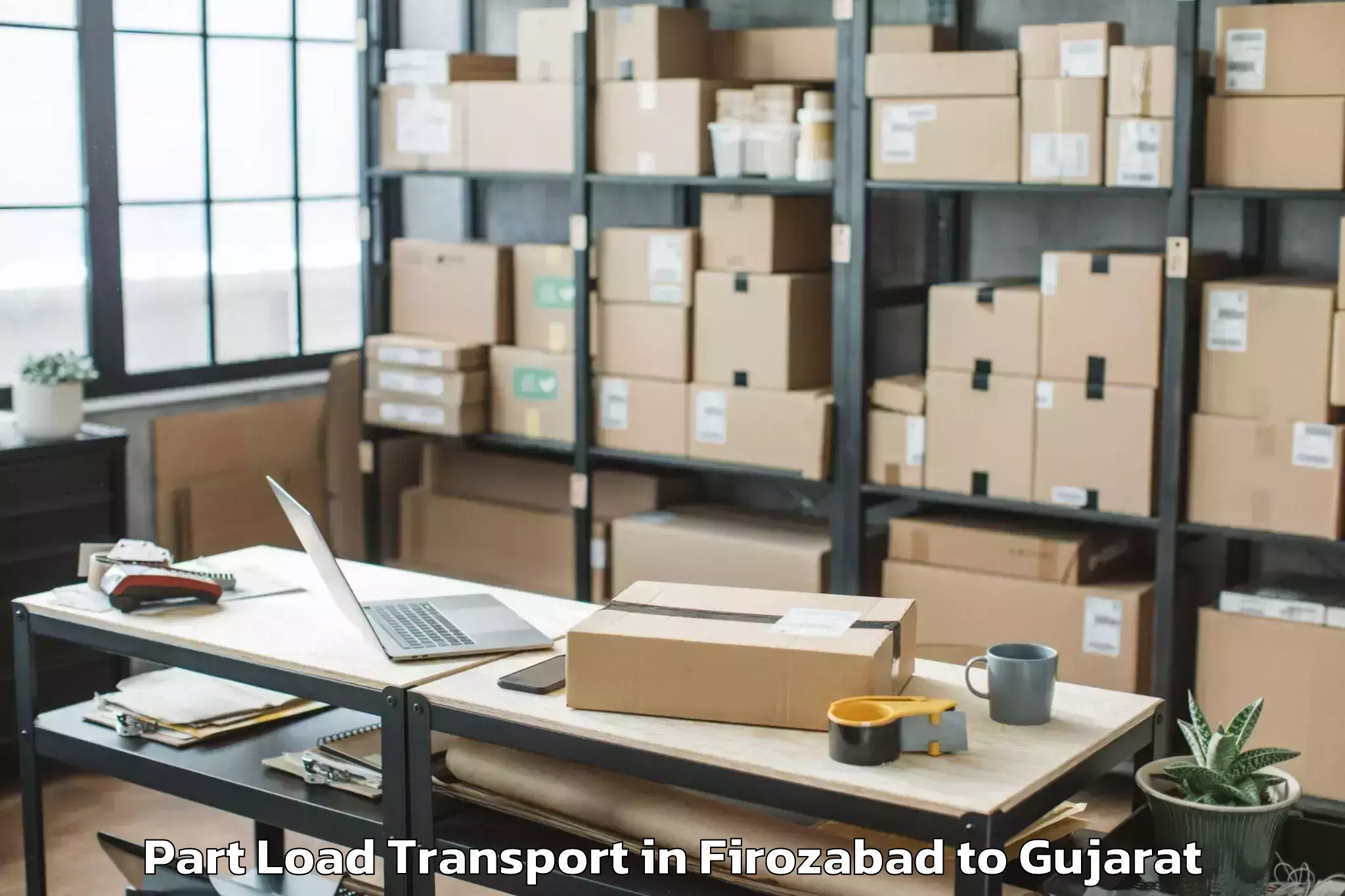 Book Your Firozabad to Dharampur Valsad Part Load Transport Today